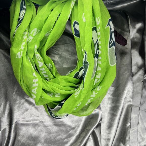 Seattle Seahawks NFL 70" Sheer Infinity Scarf Unisex Fan Shop Game Day Stadium - Picture 4 of 7